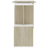 Scrivania ad Angolo Bianca Rovere Sonoma 200x50x76 truciolato