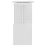 Scrivania Angolo Bianco Lucido 200x50x76 cm Legno truciolato