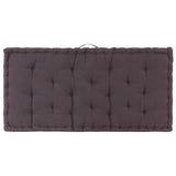 Cuscino per Pallet e Pavimento in Cotone 120x80x10 cm Antracite