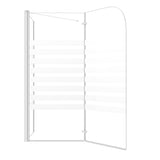 Cabina da Bagno 120x68x130 cm in Vetro Temperato a Righe