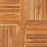 Piano del Tavolo Legno Massello di Teak Quadrato 90x90x2,5 cm