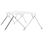 Bimini di Prua con Tendalino a 4 Archi Bianco 243x196x137 cm