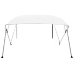Bimini di Prua con Tendalino a 4 Archi Bianco 243x196x137 cm