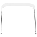 Bimini di Prua con Tendalino a 4 Archi Bianco 243x196x137 cm