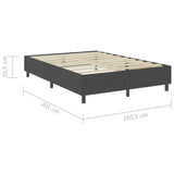 Letto a Molle Grigio in Tessuto 160x200 cm