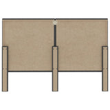 Testiera Letto Trapuntata Grigio Scuro in Tessuto 140x200 cm