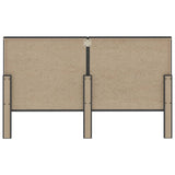 Testiera Letto Trapuntata Grigio Scuro in Tessuto 180x200 cm
