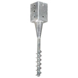 Picchetti di Terra 2 pz Argento 9x9x56 cm in Acciaio Zincato