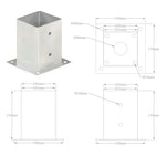 Ancoraggi Pali 4 pz in Metallo Zincato 101 mm