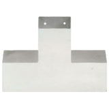 Connettori per Pali a Forma di X 4 pz in Metallo Zincato 91x91 mm