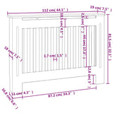 Copertura per Radiatore Antracite 112x19x81,5 cm in MDF