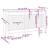 Copertura per Radiatore 152x19x81,5 cm in MDF