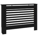 Copertura per Radiatore Nera 112x19x81,5 cm in MDF