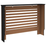 Copertura per Radiatore Nera 112x19x81,5 cm in MDF