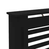 Copertura per Radiatore Nera 112x19x81,5 cm in MDF