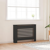 Copertura per Radiatore Nera 112x19x81,5 cm in MDF
