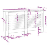 Copertura per Radiatore Antracite 152x19x81,5 cm in MDF