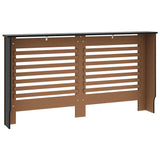 Copertura per Radiatore Nera 152x19x81,5 cm in MDF