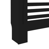 Copertura per Radiatore Nera 152x19x81,5 cm in MDF