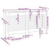 Copertura per Radiatore Nera 152x19x81,5 cm in MDF