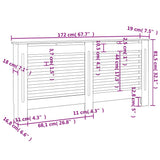Copertura per Radiatore Antracite 172x19x81,5 cm in MDF