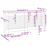 Copertura per Radiatore Antracite 172x19x81,5 cm in MDF