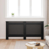 Copertura per Radiatore Nera 172x19x81 cm in MDF