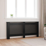 Copertura per Radiatore Nera 172x19x81 cm in MDF