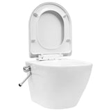 Toilette senza Bordo Sospesa con Funzione Bidet Ceramica Bianca