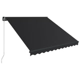 Tenda da Sole Retrattile Manuale con LED 300x250 cm Antracite