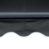 Tenda da Sole Retrattile Manuale con LED 300x250 cm Antracite