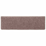 Tappetini per scale autoadesivi 15 pz 65x21x4 cm Marrone Chiaro Bordo rettangolare