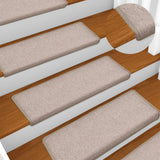 Tappetini per scale 15 pz 65x21x4 cm Talpa Bordo rettangolare