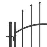 Cancello da Giardino Woerden in Acciaio 1x1,7 m Nero