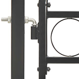 Cancello per recinzione ASSEN con parte superiore ad arco in acciaio 102x200 cm Nero