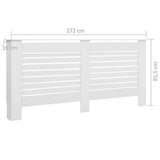 Coperture per Radiatori 2 pz Bianche 172x19x81,5 cm in MDF