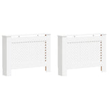 Coperture per Radiatori 2 pz Bianche 112x19x81,5 cm in MDF
