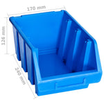 Contenitori Impilabili 20 pz Blu in Plastica