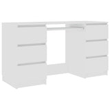 Scrivania Bianca 140x50x77 cm in Legno truciolato