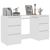 Scrivania Bianca 140x50x77 cm in Legno truciolato