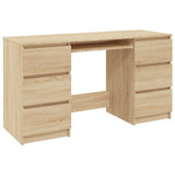 Scrivania Rovere Sonoma 140x50x77 cm in Legno truciolato