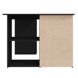 Scrivania ad Angolo Nera 145x100x76 cm in Legno truciolato