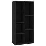 Libreria Nera 50x25x106 cm in Legno truciolato