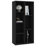 Libreria Nera 50x25x106 cm in Legno truciolato
