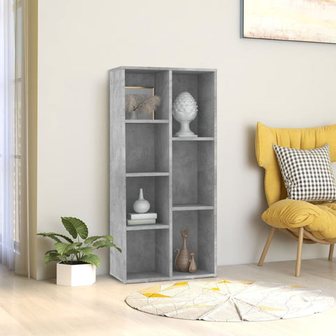 Libreria Grigio Cemento 50x25x106 cm in Legno truciolato