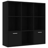 Libreria Nera 98x30x98 cm in Legno truciolato