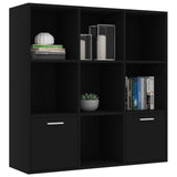 Libreria Nera 98x30x98 cm in Legno truciolato