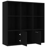 Libreria Nera 98x30x98 cm in Legno truciolato