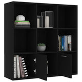 Libreria Nera 98x30x98 cm in Legno truciolato