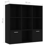 Libreria Nera 98x30x98 cm in Legno truciolato